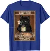 Мужские футболки COFF, потому что убийство-это неверная черная кошка, выпивая коф-смешную футболку Негабаритная хип-хоп футболка хлопковые топы TS для мужчин Leisure T240425