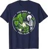 Męskie koszulki You Make Me Fl ve-Hallown Skull Funny Rośls Prezent T-shirt Modna TS Cotton Men T Shirt Modna powszechna T240425