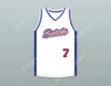 Aangepaste nee naam heren jeugd/kinderen Carl Johnson 7 Los Santos Saints White Basketball Jersey top gestikt S-6XL