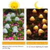 Decorazioni Luci solari a corda di funghi prato da prato da fata lampade solari a LED per esterno per patio per giardino percorso paesaggistico