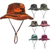 Cappelli larghi cappelli da pesca di peschere di alta qualità bottoni di cotone da viaggio in cotone corda boonie