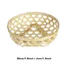 Płytki Naturalny ręcznie robiony tkanin bambusowy koszyk serwujący taca okrągły uchwyt masowy płaski płytki dla domowej kuchni piekarni wiejskie