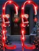 Dekorationer Jul LED Solar Christmas Decoration Candy Cane Sign Lights Outdoor Stake Lights For Road Garden Lawn Lights Christmas Presents