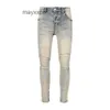 Mens 2024 Fashion 2024 Fashion Blue Jean Amiirii Demin Side Bone Purple Mens Jeans I1k3