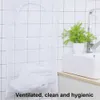 Aufbewahrungskörbe 1/2/3pcs Klappende Wäscherei Korb Wand Hanging Mesh Waschbeutel Schmutzige Kleidung Aufbewahrungstaschen Home Badezimmer wasserdichtem Korbrahmen