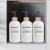 Set 3 Pack Badezimmer 500 ml Seifenspender Shampoo Conditioner Körperwaschflaschen nachfüllbare gedruckte Schriftlotion -Spender Flaschen