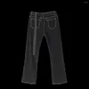 Men's Jeans Gothic Baggy 2024 Streetwear Vintage Male Wide Leg Denim Cargo Pants Men Harajuku Grunge Trousers D170
