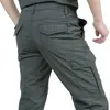 Pantalon masculin Pantalon de cargaison tactique imperméable en plein air pour hommes respirant l'été décontracté militaire séchage rapide Q240429