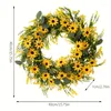 Fiori decorativi ghirlant di girasoli artificiali per le case agricole delle porte decorazioni per le vacanze