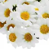 Flores decorativas Hoomall 100pcs mini margarida branca flor flor artificial festa decoração de casamento decoração de casa flores (sem caule)