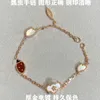 Peoples choice to go essential bracelet Rose Gold vanly Ladybug Bracelet High Red Jade White with common Cleefly