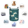 Çamaşır çantaları West Highland Beyaz Terrier ve Yay Sepeti Çıkabilir Westie Köpek Köpek Kıyafetleri Bebek Çocuk Oyuncakları Depolama Kutusu