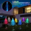 Decorations LED Solar Christmas Trees Fiber Garden Lamp Solar Energy Powered Waterproof Outdoor Lights Yard Lawn Landscape Decorative Lights