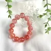 Bracelet de perle rond rouge 16 mm à Strand Natural Crystal Red 16 mm pour petite amie
