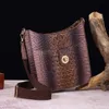 sacca designer spalla sacca portatile portata per panino monete madri borsa multicolore brahmin crocodile pattern