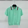 Women's Polos designer luxury 24 Summer POLO Collar Candy Color Fashion Age Reducing Knitted Short sleeved Women G2QX