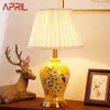 Table Lamps APRIL Contemporary Ceramics Lamp American Style Living Room Bedroom Bedside Desk Light El Engineering Decorative