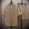 Suits-survêtements masculins 2024 Été décontractés SetSe Chinois Fashion Print Printwear Set Shirts Male Shorts Korean Streetwear Man Ching M-4xl