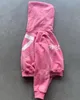 Sudadera de gran tamaño rosa grunge crema para sudadera con capucha con capucha sudadera con capucha gótica y2k harajuku streetwear 240428