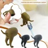 Setzen Sie Lustige kackende Hund Butt Zahnpasta Topper Zahnpasta -Dispenser Squeezer Badezimmerzubehör Home Zahnpasta Deckel für Kinder Erwachsene