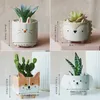 Planteurs Pots Céramique Flowerpot dessin animé Plant animal Macetas Balconie Décoration Vaso Suculenta Garden verticale mignon Q240429