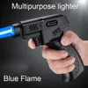 Nieuw design Blue Flame lichtere dubbele vuur Torch lichter verstelbare maat vlam lichter voor BBQ -sigaren