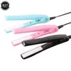 2 in 1 tragbares Mini-Haarglätter Curling Eisenkeramik-Glättungsstyling-Werkzeuge und glattes Dual-Use-Schiene 240423