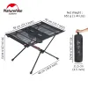 Accessoires NatureHike draagbare vouwcampingtafel vis tafel aluminium opvouwbare buitentafel lichtgewicht roll -up strand picknicktafel