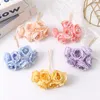 Dekorativa blommor 6st konstgjorda blommor Silk Small Rose Diy Wedding Bride Holding Accessorie Home Bedroom Vase Decoration Wreath