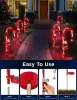 Dekorationer Jul LED Solar Christmas Decoration Candy Cane Sign Lights Outdoor Stake Lights For Road Garden Lawn Lights Christmas Presents