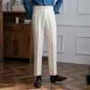 Pantalones para hombres hombres trajes de color sólido pantalones de primavera de moda