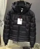 Мужчина вниз по лыжной куртке Parkas для мужчин Черный зимний пальто дизайнер с капюшоном теплый карман Парка с двусторонним молнией A1HI.