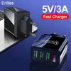 5V 3A 3 USB Digital Fast Charger Intelligent 3U Display Charging Head Produit