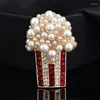 Brooches Pearl Popcorn for Women Rhingestone Party Office Office Brooch épingles Cadeaux