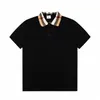 Mens polo t shirt fi haft haft krótkie rękawy Topy Turndown Kołnierz Koszulki Polo M-3xl#165 49at#