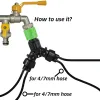 Kits Adaptateur de robinet d'irrigation Kesla Drip 4way Splitter pour jardin 1/4 '' Kit de système d'arrosage automatique du tuyau