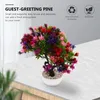 Decoratieve bloemen kunstmatige potten nep gasten groet dennenboom bonsai faux groen ornament thuiskantoor tabletop tuin bureau