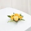 Dekoratif Çiçekler 20 cm Gül Garland Şamdan Çelenk İpek İpek Yapay Çiçek Mum Tutucu Ev Partisi Düğün Masa Dekorasyon Dosyaları