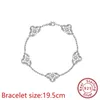 Bracelet Lucky Charm avec conception de trèfle en argent S925