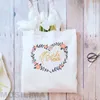 Evening Bags Fashion Shopping Bag Bridal Bachelorette Party Team Bride Wedding Gift Canvas Tote Shoulder Reusable Eco 35 40CM IHVN