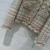 Designer Veste pour femmes hiverneux Nouveau manteau à manches longues en tweed à laine courte populaire en tweed