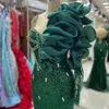 EBI 2024 Zielony Aso Dark Mermaid Sukienka PROM Kryształki Kryształy cekinowe koronkowe wieczór formalny impreza Druga przyjęcie urodzinowe suknie zaręczynowe sukienki szat de soiree es