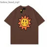 T -koszulka mężczyzn projektant Drawdrew T Shirt Smiley Sun Cards Tee Draw T Shirt Graphic Printing Tshirt Summer Trend krótki rękaw