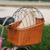 Собачья перевозчик Раттон домашние животные Acessorios Cat Basket Pet мешок с железной крышкой задней тканой велосипед