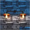 Lampa ścienna 2023 Retro żelaza przemysłowa rura wodna vintage tkanin na poddaszu Kreatywna obok lamp E27 Edison Home Light Ustawa