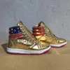 T Trump Sneakers Basketball Casual Shoes The Never Sumpender High Tops Designer 1 TS Gold Custom Men Outs Outdoor Sneakers Commest Sport
