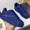 Designer femminile più recente di sneaker bassa sneakers a scacchi materiale elastico in nylon materiale superiore patchwork in rete di fodera logo in gomma incisa Scarpe casual Schema 35-45