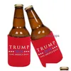 Feestdecoratie 2024 Trump blikjes houder 12 oz neopreen 330 ml bier fles mouw drop levering home tuin feestelijke benodigdheden evenement dhezp