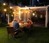 Décorations 12m 21m G40 LED SOLAR POWER STRING LUMIÈRE LUMIÈRE FAIR LEUX EXTÉRIEUR GARLANDE MARIDE BABLEY CARDE Decoration Garden Garde