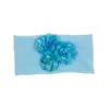 Babymeisjes Soild Color Big Chiffon Flower Headband Big Floral Headbands Hair Band voor kinderkinderen Girls